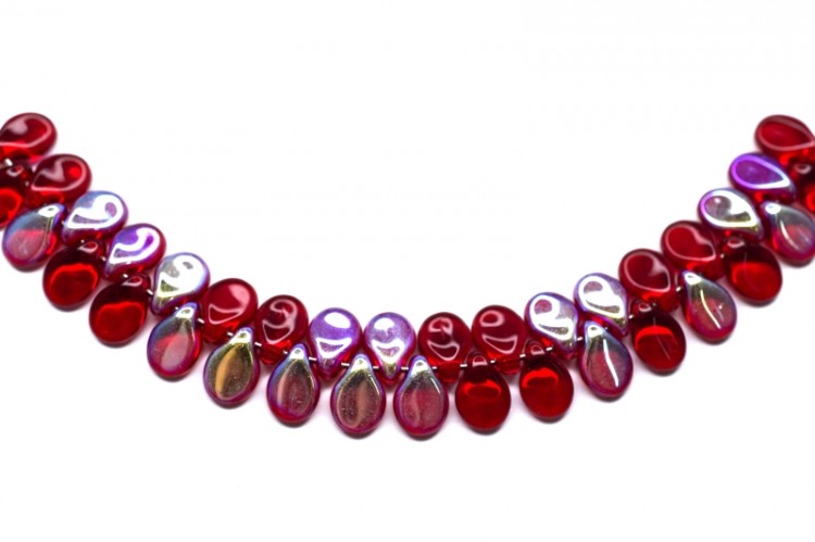 Бусины Pip beads 5х7мм, цвет 90080/28701 красный прозрачный АВ, 701-050, 5г (около 36шт) Бусины Pip beads 5х7мм, цвет 90080/28701 красный прозрачный АВ, 701-050, 5г (около 36шт)