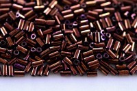 Бисер японский TOHO Bugle стеклярус 3мм #0222 темная бронза, 5 грамм