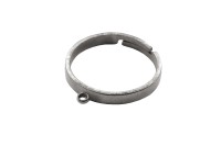 Основа для кольца 18,5мм (регулируется) с петелькой 1,5мм, цвет стальной, хирургическая сталь, 15-077, 1шт