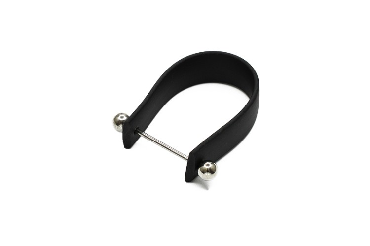 Основа для кольца регулируемая со штангой 20мм, цвет платина/черный, резина/латунь, 15-079, 1шт Основа для кольца регулируемая со штангой 20мм, цвет платина/черный, резина/латунь, 15-079, 1шт