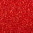 Бисер японский MIYUKI круглый 15/0 #0010F огненно-красный, матовый, серебряная линия внутри, 10 грамм - Бисер японский MIYUKI круглый 15/0 #0010F огненно-красный, матовый, серебряная линия внутри, 10 грамм