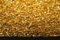 Бисер японский TOHO Treasure цилиндрический 11/0 #0712 золото 24К снаружи, 5 грамм