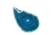 Срез Агата природного, оттенок темно-синий, 73х43х6мм, отверстие 2мм, 37-149, 1шт