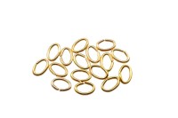 Кольца соединительные овальные 6х4х0,7мм, разъёмные, латунь, позолота, 13-138, 1г (около 16шт)