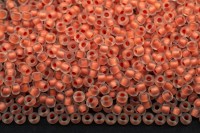 Бисер чешский PRECIOSA круглый 10/0 38389М матовый прозрачный, оранжевая линия внутри, 20 грамм