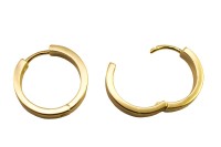 Серьги кольца Конго 19х20х4мм, латунь, позолота, 21-511, 1 пара