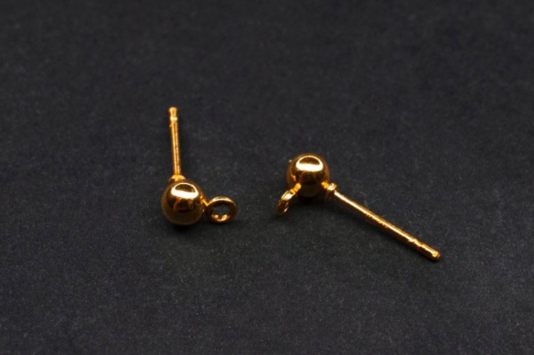 Гвоздики основы для серег Шарики 15х7х4х0,8мм, петелька 1мм, цвет золото, железо, 21-273, 1 пара Гвоздики основы для серег Шарики 15х7х4х0,8мм, петелька 1мм, цвет золото, железо, 21-273, 1 пара