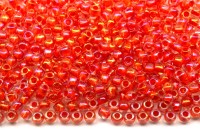 Бисер японский TOHO круглый 11/0 #0190 хрусталь/тропический закат глянцевый, окрашенный изнутри, 10 грамм