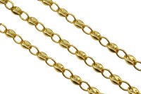 Цепочка для бижутерии звено овальное Кофе 12х8,5х4мм, соединительное звено 10,5х8х1,5мм, цвет золото, сплав металлов, 27-338, 1м