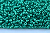 Бисер китайский круглый размер 12/0, цвет 5535 бирюзовый глянцевый, непрозрачный, 450г