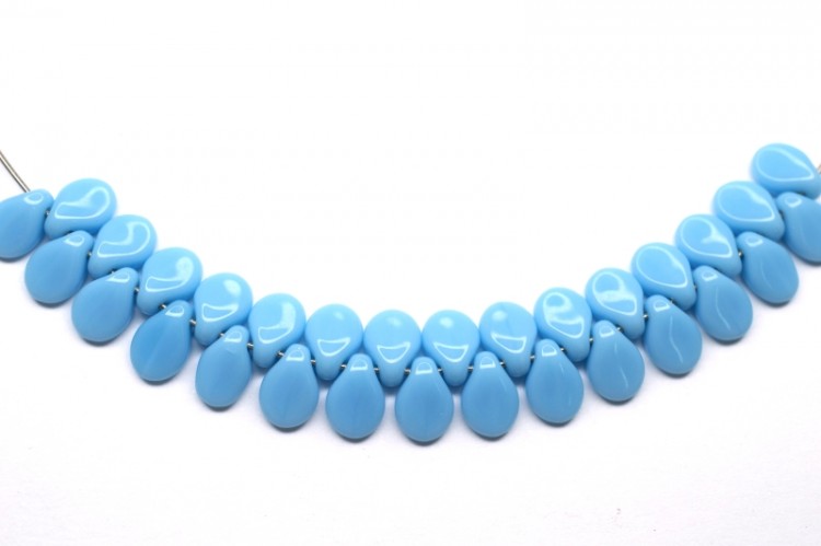 Бусины Pip beads 5х7мм, цвет 63020 голубой непрозрачный, 701-049, 20шт Бусины Pip beads 5х7мм, цвет 63020 голубой непрозрачный, 701-049, 20шт