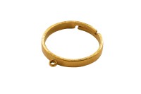 Основа для кольца 18,5мм (регулируется) с петелькой 1,5мм, цвет золото, хирургическая сталь, 15-076, 1шт