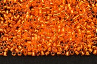 Бисер японский MIYUKI Delica цилиндр 10/0 DBM-0045 оранжевый, серебряная линия внутри, 5 грамм