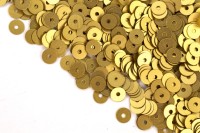 Итальянские пайетки плоские 4мм, цвет #0236W Oro Giallo, 3 грамма