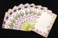 Карточки для демонстрации украшений 90х60х0,1мм, цвет белый/цветы, картон, 321-008, 10шт