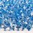 Бисер чешский PRECIOSA Дропс 5/0 38665 прозрачный, голубая линия внутри, 50 грамм - Бисер чешский PRECIOSA Дропс 5/0 38665 прозрачный, голубая линия внутри, 50 грамм