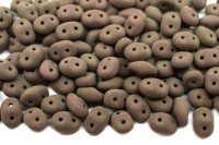 Бусины SuperDuo 2,5х5мм, отверстие 0,8мм, цвет 02010/29539 Esneon Chocolate, 706-210, 10г (около 120шт)