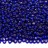 Бисер чешский PRECIOSA круглый 10/0 67300М матовый синий, серебряная линия внутри квадратное отверстие, 2 сорт, 50г - Бисер чешский PRECIOSA круглый 10/0 67300М матовый синий, серебряная линия внутри квадратное отверстие, 2 сорт, 50г
