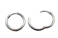 Серьги кольца Конго 19х20х2мм, латунь, родий, 21-508, 1 пара