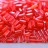 Бисер японский TOHO Bugle стеклярус 3мм #0341 хрусталь/томат, окрашенный изнутри, 5 грамм - Бисер японский TOHO Bugle стеклярус 3мм #0341 хрусталь/томат, окрашенный изнутри, 5 грамм