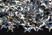 Пайетки фигурные Звезда, размер 10х10х0,8мм, отверстие 1мм, цвет серебро, 1022-114, 10 грамм