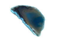 Срез Агата природного, оттенок темно-синий, 70х36х5,5мм, отверстие 2мм, 37-436, 1шт