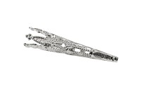 Обниматель концевик 41х8мм, внутренний диаметр 8мм, отверстие 1мм, цвет серебро, железо, 01-011, 10шт