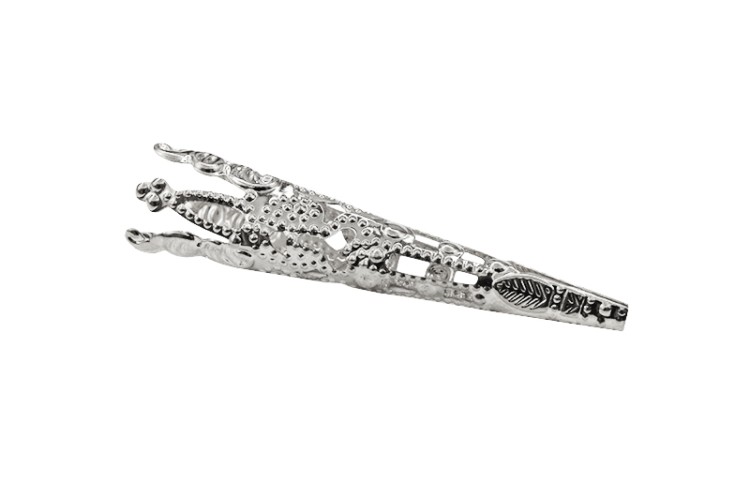 Обниматель концевик 41х8мм, внутренний диаметр 8мм, отверстие 1мм, цвет серебро, железо, 01-011, 10шт Обниматель концевик 41х8мм, внутренний диаметр 8мм, отверстие 1мм, цвет серебро, железо, 01-011, 10шт