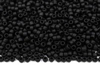 Бисер японский TOHO круглый 15/0 #0049F черный, матовый непрозрачный, 10 грамм
