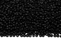 Бисер японский TOHO круглый 15/0 #0049F черный, матовый непрозрачный, 10 грамм