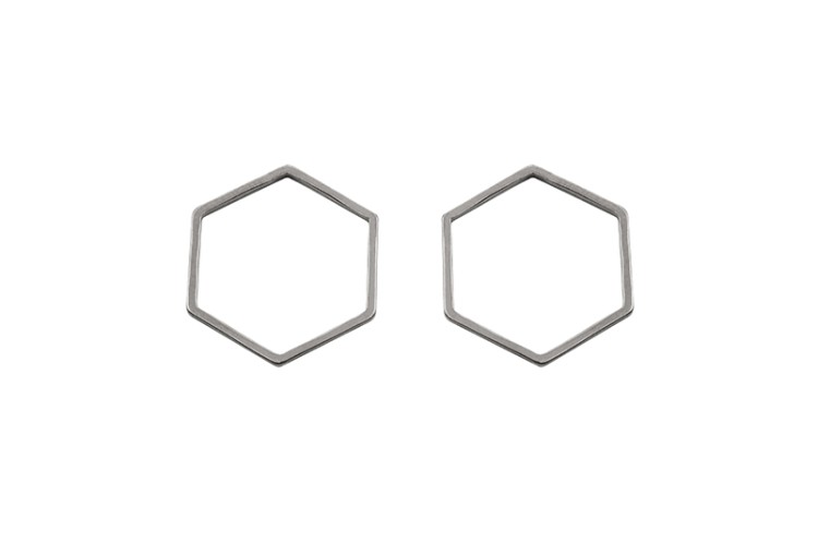 Коннектор Шестиугольник 18х16х0,8мм, цвет стальной, хирургическая сталь, 14-398, 2шт Коннектор Шестиугольник 18х16х0,8мм, цвет стальной, хирургическая сталь, 14-398, 2шт