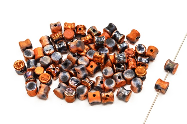 Бусины Pellet beads 6х4мм, отверстие 0,5мм, цвет 23980/27183 закатный, непрозрачный, травлёный, 732-006, 10г (около 60шт) Бусины Pellet beads 6х4мм, отверстие 0,5мм, цвет 23980/27183 закатный, непрозрачный, травлёный, 732-006, 10г (около 60шт)