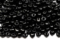 Бисер китайский круглый размер 6/0, цвет 0049 черный непрозрачный, 450г