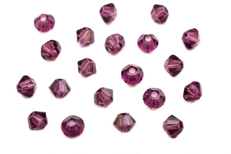 Бусина биконус Swarovski 5328 #204 3мм Amethyst, 5328-3-204, 20шт Бусина биконус Swarovski 5328 #204 3мм Amethyst, 5328-3-204, 20шт