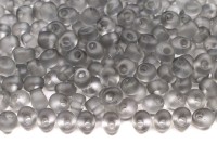 Бисер японский MIYUKI Magatama 4мм #2106F светлый серый, матовый прозрачный, 10 грамм