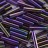 Бисер японский TOHO Bugle стеклярус 9мм #0085 пурпурный, металлизированный ирис, 5 грамм - Бисер японский TOHO Bugle стеклярус 9мм #0085 пурпурный, металлизированный ирис, 5 грамм