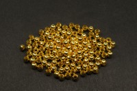 Бусина разделительная спейсер 3х2,6мм, отверстие 1мм, цвет золото, латунь, 24-082, 5г (около 130шт)