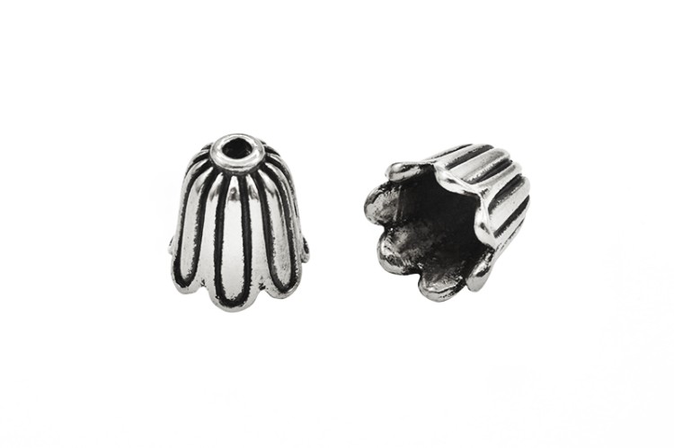 Обниматель концевик 11х10мм, внутренний диаметр 7мм, отверстие 1,5мм, цвет античное серебро, сплав металлов, 01-027, 2шт Обниматель концевик 11х10мм, внутренний диаметр 7мм, отверстие 1,5мм, цвет античное серебро, сплав металлов, 01-027, 2шт