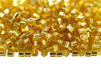 Бисер японский TOHO Hexagon шестиугольный 11/0 #0022 светлый топаз, серебряная линия внутри, 5 грамм