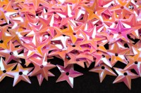Пайетки фигурные Звезда, размер 10х10х0,8мм, отверстие 1мм, цвет розовый, 1022-052, 10 грамм
