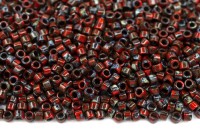 Бисер японский MIYUKI Delica цилиндр 11/0 DB-2263 гранатовый красный, пикассо, 5 грамм