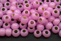 Бисер японский TOHO круглый 3/0 #2105 молочный розалин, серебряная линия внутри, 10 грамм