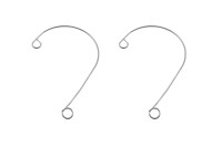 Основа для кафф с петелькой 55х36х0,5мм, отверстие 4мм, цвет стальной, хирургическая сталь, 21-105, 1 пара