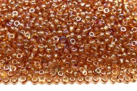Бисер японский MIYUKI круглый 11/0 #55022 Crystal Orange Rainbow, радужный прозрачный, 10 грамм