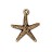 Подвеска TierraCast Морская звезда 22х19мм, отверстие 2мм, цвет античное золото, 94-2232-26, 1шт - Подвеска Морская звезда TierraCast Золото с чернением, 21*18мм, отверстие 2мм, 94-2232-26, 1шт