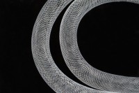 Ювелирная сетка, диаметр 16мм, цвет белый, пластик, 46-015, 1 метр