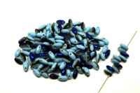 Бусины Rizo 6х2,5мм, отверстие 0,8мм, цвет 63030/22201 голубой/лазурь, 753-039, 10г (около 150шт)