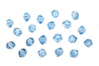 Бусина биконус Swarovski 5328 #202 3мм Aquamarine, 5328-3-202, 20шт
