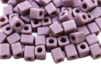 Бисер японский Miyuki Cube кубический 4мм #0410F лиловый, матовый непрозрачный, 10 грамм