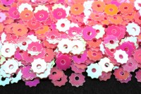 Пайетки Цветок 4,5мм, цвет розовый, 1022-042, 10 грамм